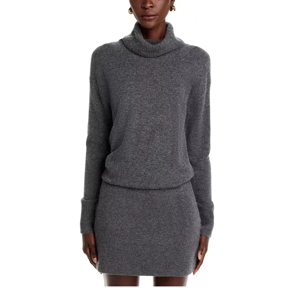 Veronica Beard Women Cassidy Sweater Dress Charcoal Size M